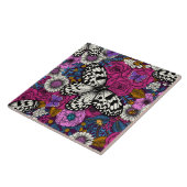 Kleurrijke tuin II Tegeltje (Zijkant)