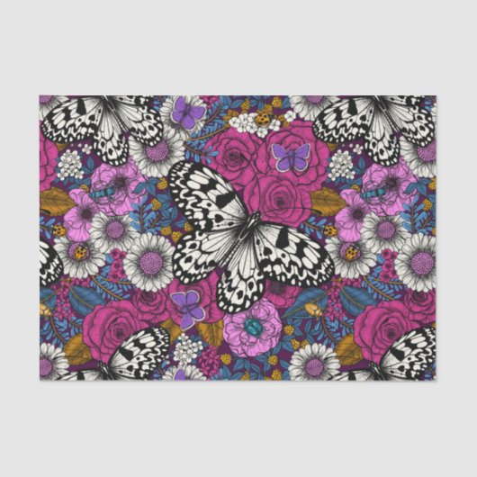 Kleurrijke tuin II Tissuepapier (Voorkant)