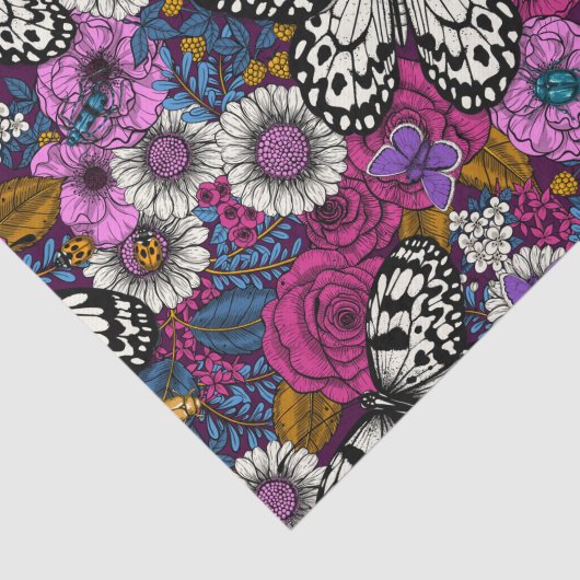 Kleurrijke tuin II Tissuepapier (Detail)