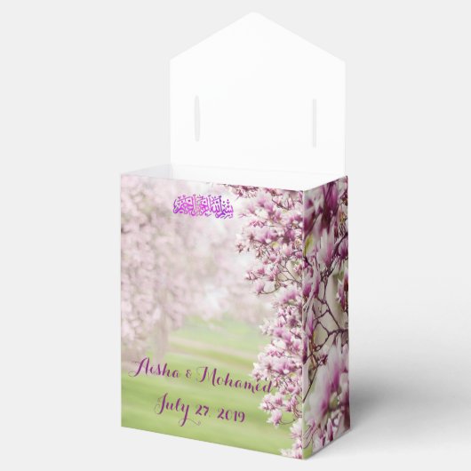 Kleurrijke tuin islamitische moslimbruiloft bedankdoosjes (Geopend)