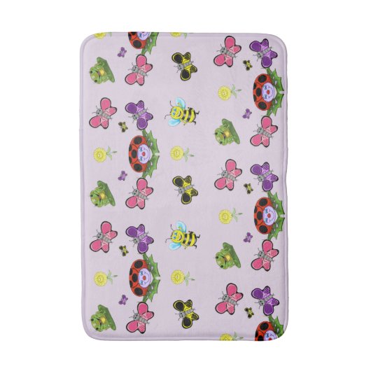 Kleurrijke Tuin Medium Badmat (Voorkant Verticaal)