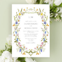 Kleurrijke  Tuin Monogram Bruiloft