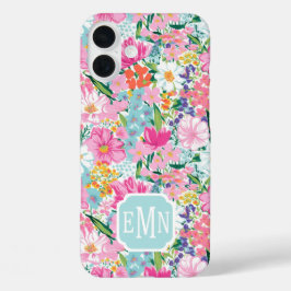 Kleurrijke Tuin Monogram iPhone 16 Plus Hoesje