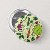 Kleurrijke tuin ronde button 5,7 cm (Voorkant /achterkant)