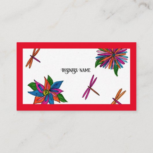 Kleurrijke tuin Visitekaartjes (Achterkant)