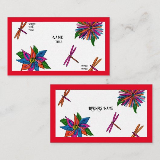 Kleurrijke tuin Visitekaartjes (Voorkant / Achterkant)