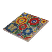 Kleurrijke tuin vlinder tegeltje (Zijkant)