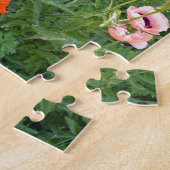 Kleurrijke tuin voor papaverbloemen legpuzzel (Zijkant)