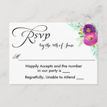 Kleurrijke Tuin Waterverf Bloemen RSVP