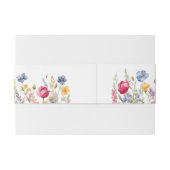 Kleurrijke tuin Wildbloemen uitnodiging buik band Uitnodigingen Wikkel (Achterkant Voorbeeld)
