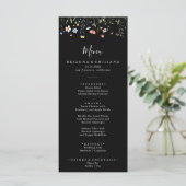 Kleurrijke Tuin wilde bloem Diner Menu (Staand voorkant)