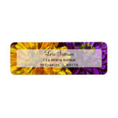 Kleurrijke Tuin Zinnia Bloemen Retouradres Etiket (Voorkant)