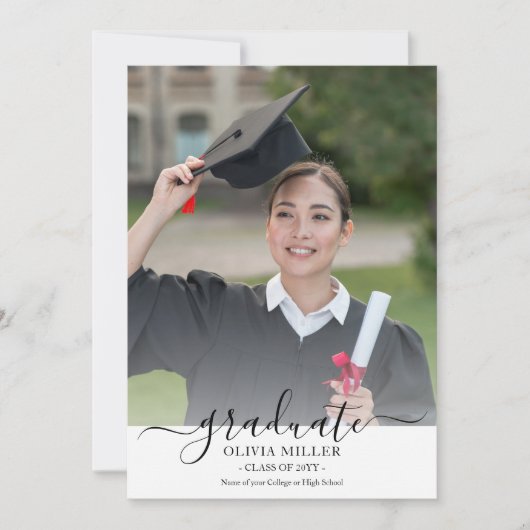 Kleurrijke tuinbloemen Afstuderen aankondiging (Voorkant)