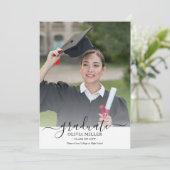 Kleurrijke tuinbloemen Afstuderen aankondiging (Staand voorkant)