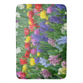 Kleurrijke tuinbloemen badmat (Voorkant Verticaal)