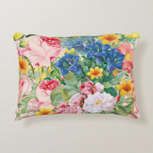 Kleurrijke Tuinbloemen - Boho Bloemenkussen Accent Kussen
