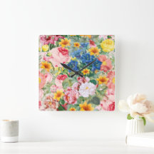 Kleurrijke Tuinbloemen - Boho Bloemenkussen