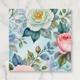 Kleurrijke Tuinbloemen Kunst Cadeaublaadjes Bedankjes Labels