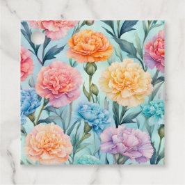 Kleurrijke Tuinbloemen Kunst Cadeaublaadjes Bedankjes Labels