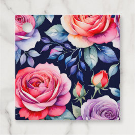 Kleurrijke Tuinbloemen Kunst Cadeaublaadjes Bedankjes Labels