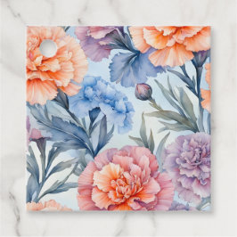 Kleurrijke Tuinbloemen Kunst Cadeaublaadjes Bedankjes Labels