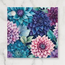 Kleurrijke Tuinbloemen Kunst Cadeaublaadjes Bedankjes Labels