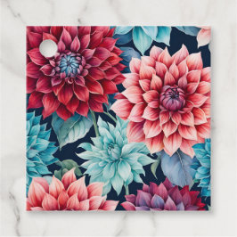 Kleurrijke Tuinbloemen Kunst Cadeaublaadjes Bedankjes Labels