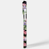 Kleurrijke tuinbloemen op zwarte achtergrond Case-Mate iPhone case (Achterkant / Links)