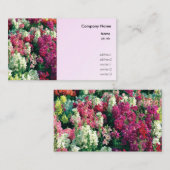kleurrijke tuinbloemen visitekaartje (Voorkant / Achterkant)