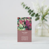  kleurrijke tuinbloemen visitekaartje (Staand voorkant)