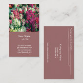 kleurrijke tuinbloemen visitekaartje (Voorkant / Achterkant)