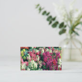  kleurrijke tuinbloemen visitekaartje (Staand voorkant)