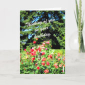 Kleurrijke tuinbloemen voor een speciale persoon kaart (Voorkant)