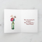 Kleurrijke tuinbloemen voor een speciale persoon kaart (Binnen)