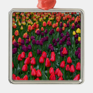 Kleurrijke tuinbloemtuin metalen ornament
