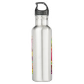 Kleurrijke tuintuin waterfles  (Achterkant)