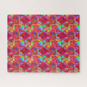 Kleurrijke tuinvulling met rode hydrangea legpuzzel (Horizontaal)