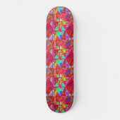 Kleurrijke tuinvulling met rode hydrangea persoonlijk skateboard (Voorkant)