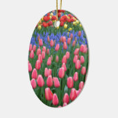 Kleurrijke tuiptuin keramisch ornament (Links)
