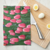 Kleurrijke tuiptuin theedoek (Quarter Fold)