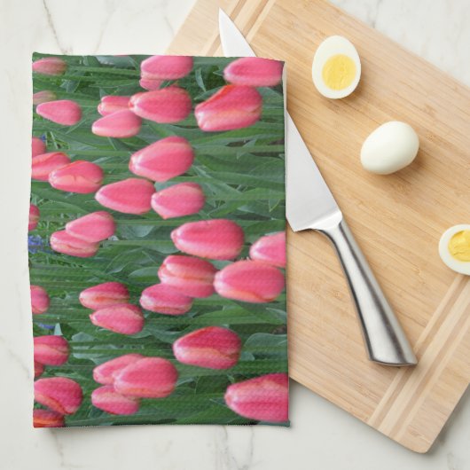 Kleurrijke tuiptuin theedoek (Quarter Fold)