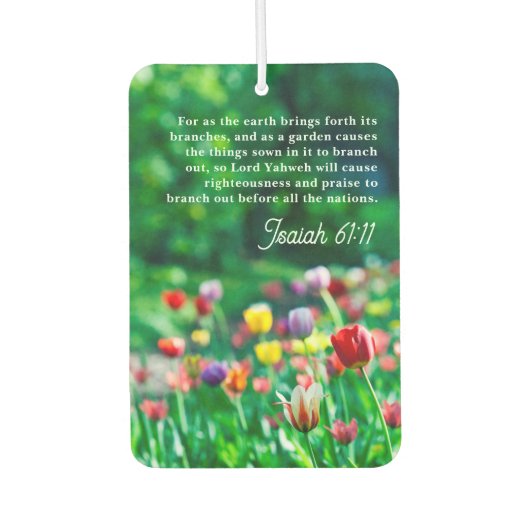 Kleurrijke Tulip Garden Bijbel Luchtverfrisser (Voorkant)