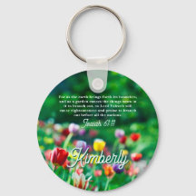Kleurrijke Tulip Garden Schrift gepersonaliseerd