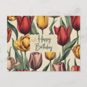 Kleurrijke tulp bloemen voor verjaardag briefkaart (Voorkant)