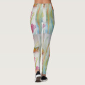 Kleurrijke Tulp Bloemen Waterverf Art Leggings (Achterkant)