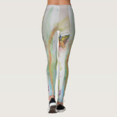 Kleurrijke Tulp Bloemen Waterverf Art Leggings (Achterkant)