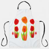 Kleurrijke tulp bloemig schort (Voorkant)