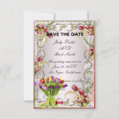 Kleurrijke Tulp Bloemige Save The Date Kaart (Voorkant)