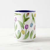 Kleurrijke Tulp Bloemmotief Koffie Mok (Midden)