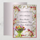 Kleurrijke Tulp Bloemstuk Ontvangstkaart Kaart (Voorkant / Achterkant)